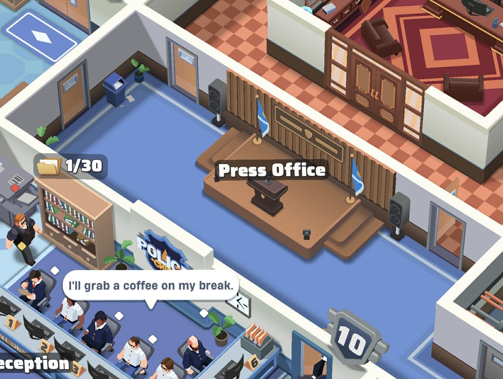 The Press Office inside the Police Chief police department