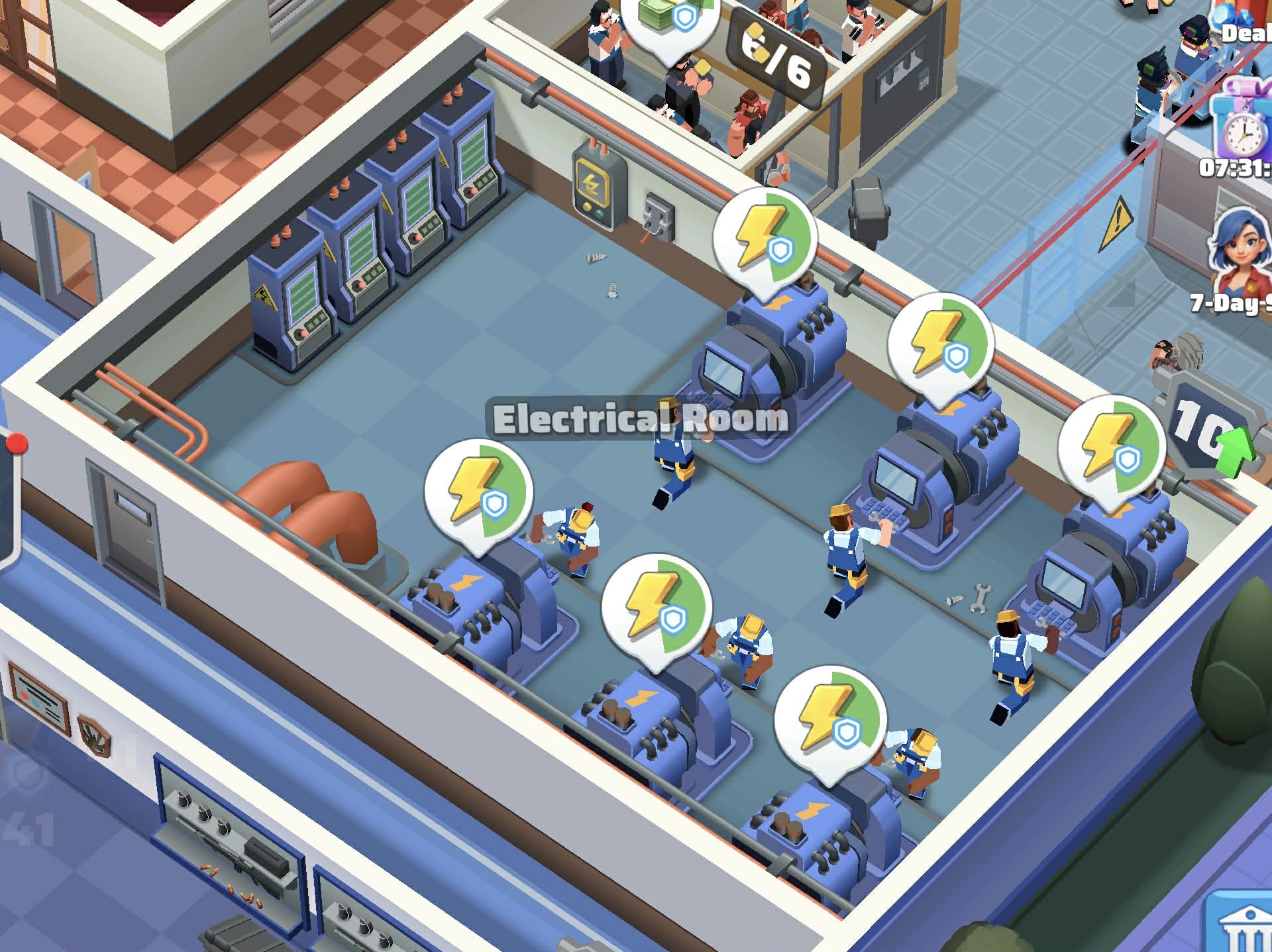 The Electrical Room inside the Police Chief headquarters