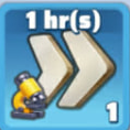 1 hr(s) Speedup (worker icon) reward icon shown in a supplied Intel Case