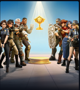 Alliance Mobilization event artwork — two alliance teams facing off around a golden trophy