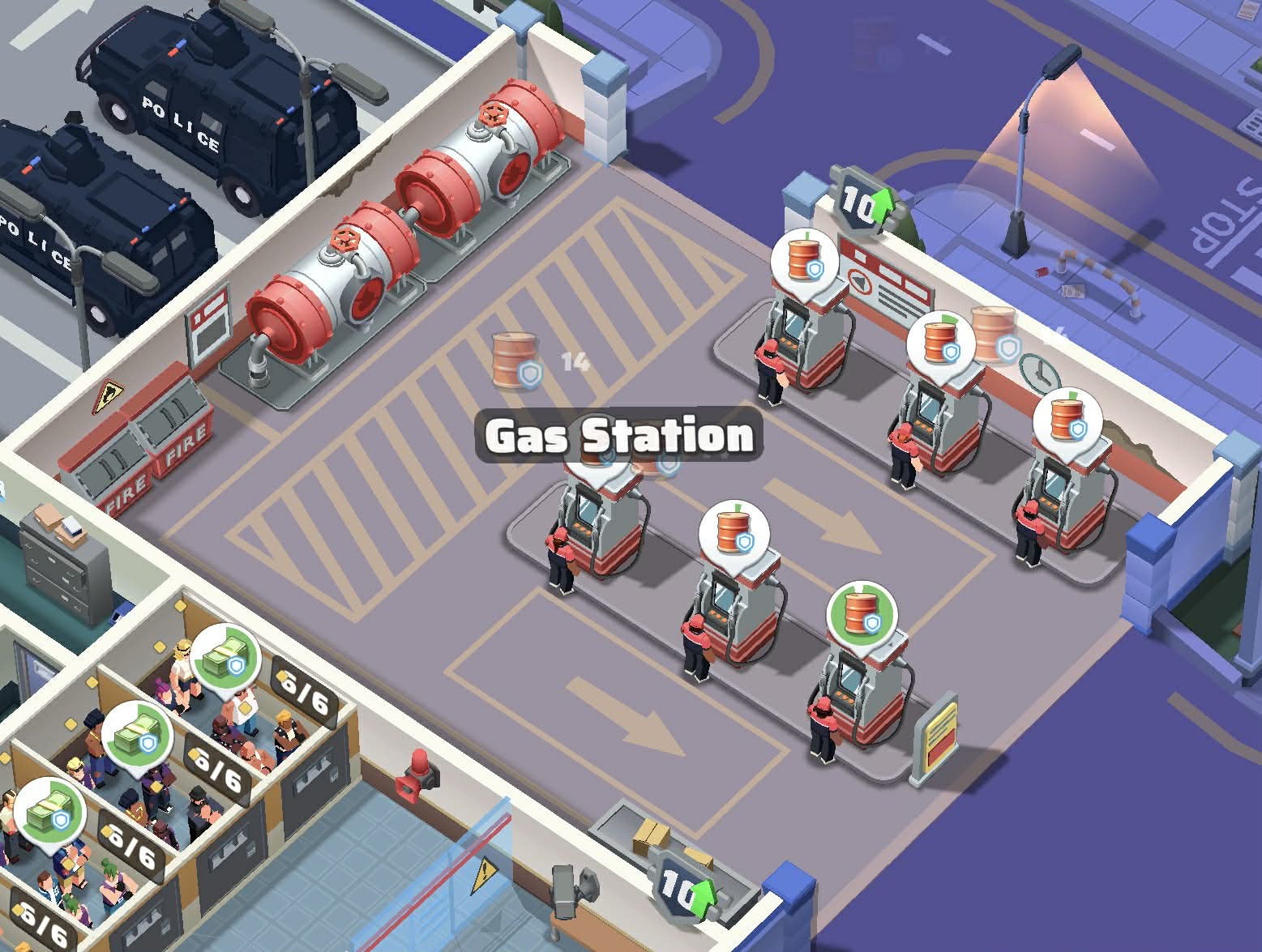 The Gas Station inside the Police Chief city
