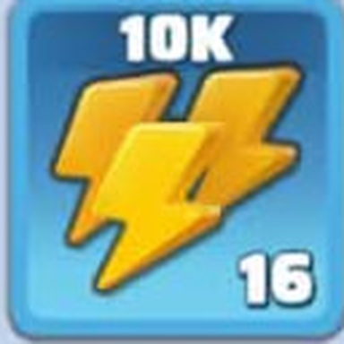 Lightning bolt energy reward icon (10K power)