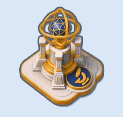 Tech Assessment golden research globe monument from the PD Assessment screen