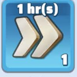 One hour speedup shop item from the Assessment Shop
